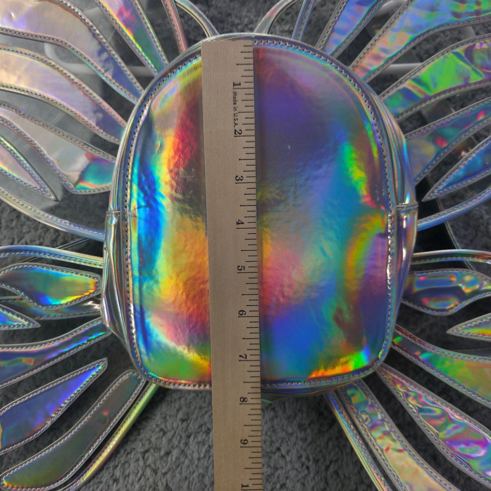 Current Mood Holographic Butterfly Wing Mini Backpack Iridescent Fairy Bag - Picture 9 of 14